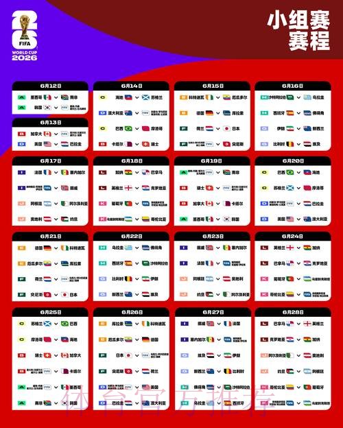 2026世界杯比赛时间完整版赛事详情怎么查